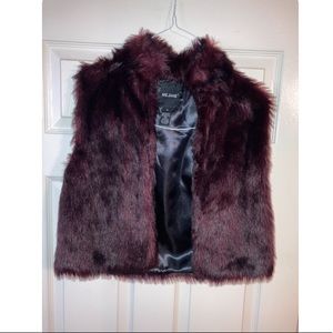 Red Faux Fur Vest